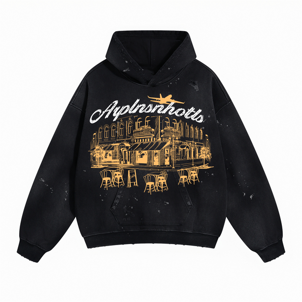 Cafe Hoodie - Black – ARPLNSNHOTLS