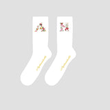 Training Socks - Flower Her White